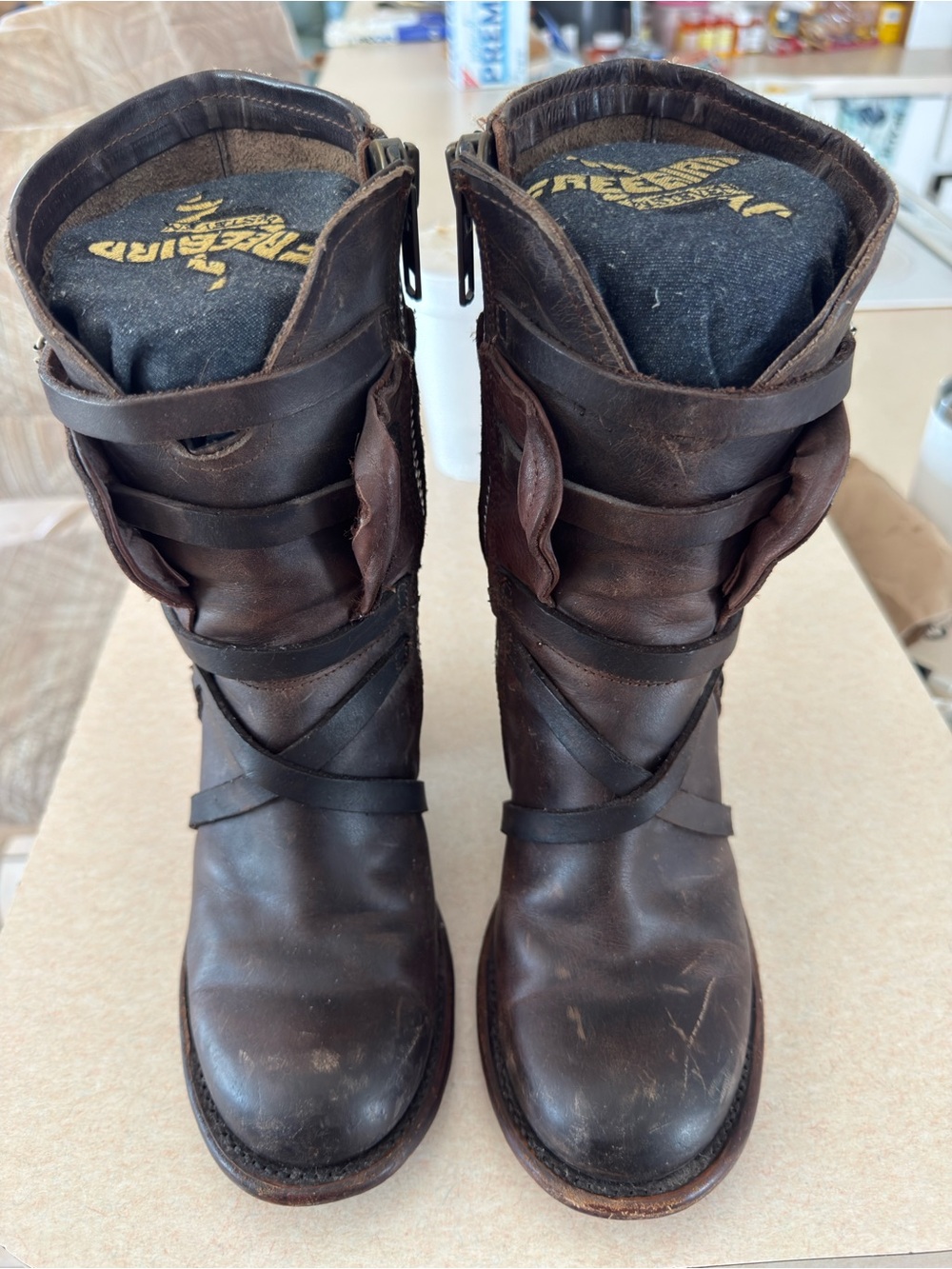 Leather Freebird Baker Boots - Vintage